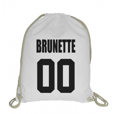 Plecak, worek ze sznurkiem dla przyjaciółki, przyjaciółek - BRUNETTE NUMER